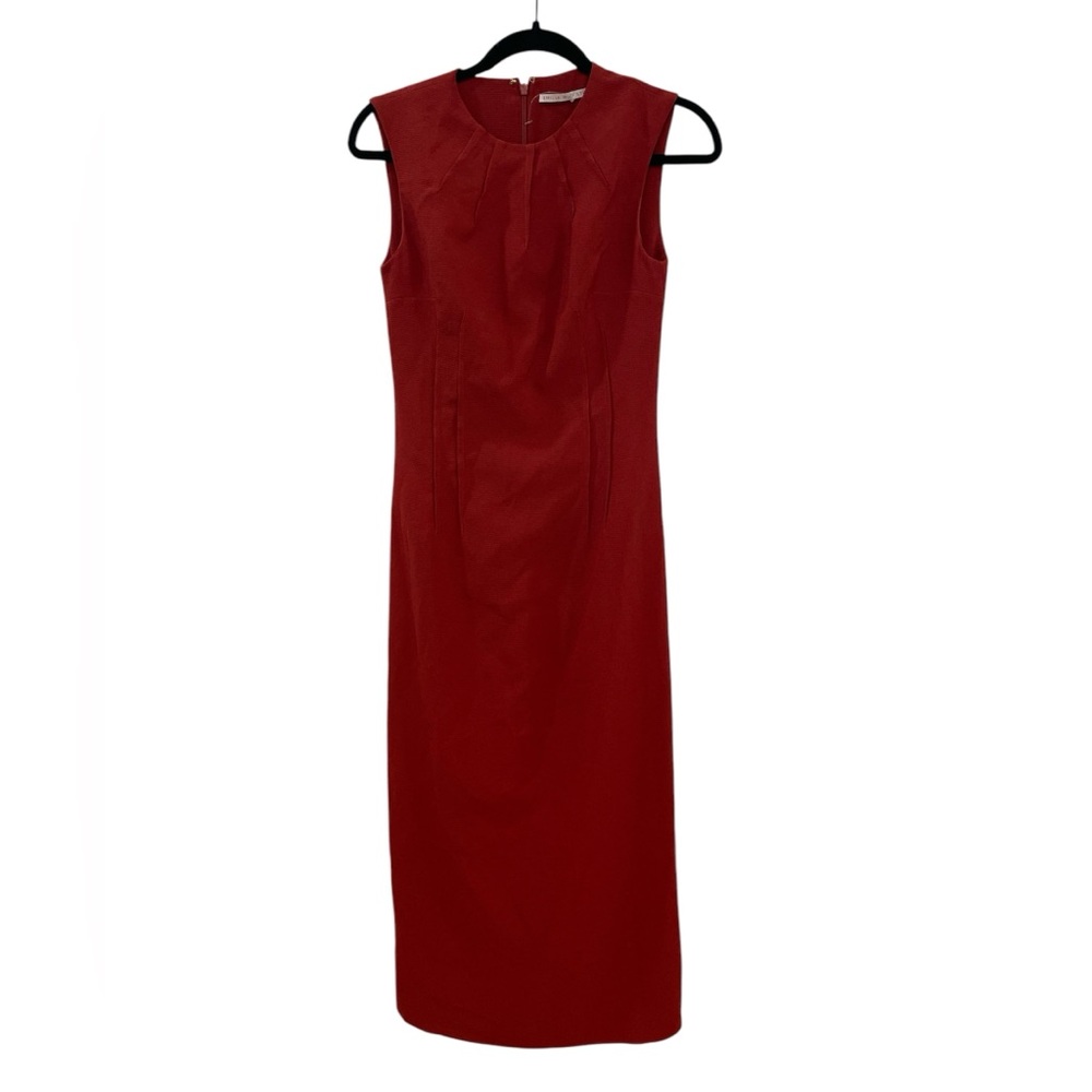 Emilia Wickstead Red Viscose Double Crepe Maxi Dress